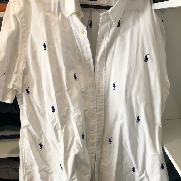 Half sleeve white casual shirt thick cotton - Picture 2 of 2